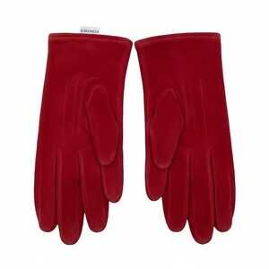 Fownes Red Suede Gloves | Regular M Women’s Mittens